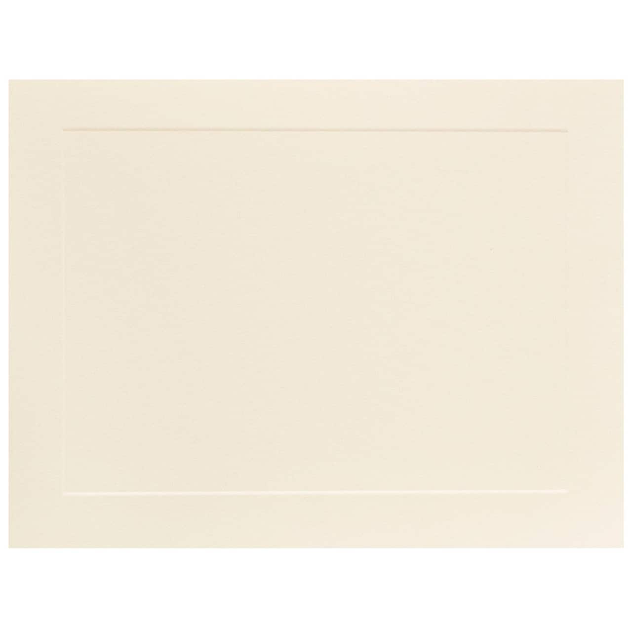 JAM Paper 4.25" x 5.5" Ivory Panel Blank Flat Note Cards